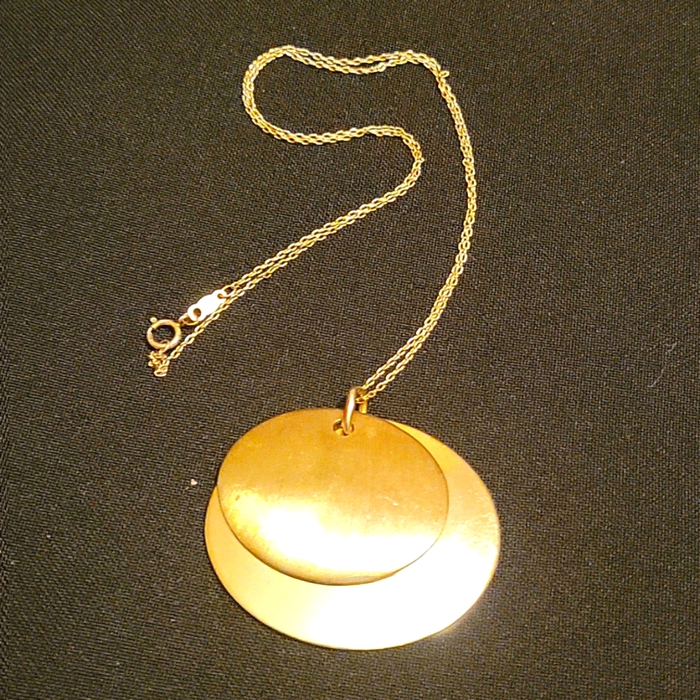 Vintage Napier Double Disk Necklace